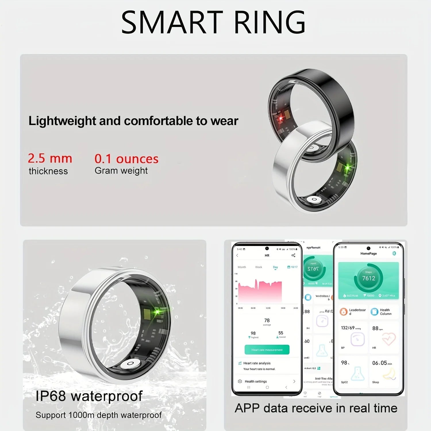 RestMate Smart Sleep Ring Tracker